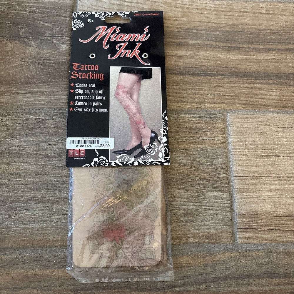 Miami Ink Tattoo Stocking Snake Halloween costume prop hose